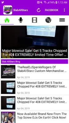 SlabAllStarz Chopped N Screwed android App screenshot 3